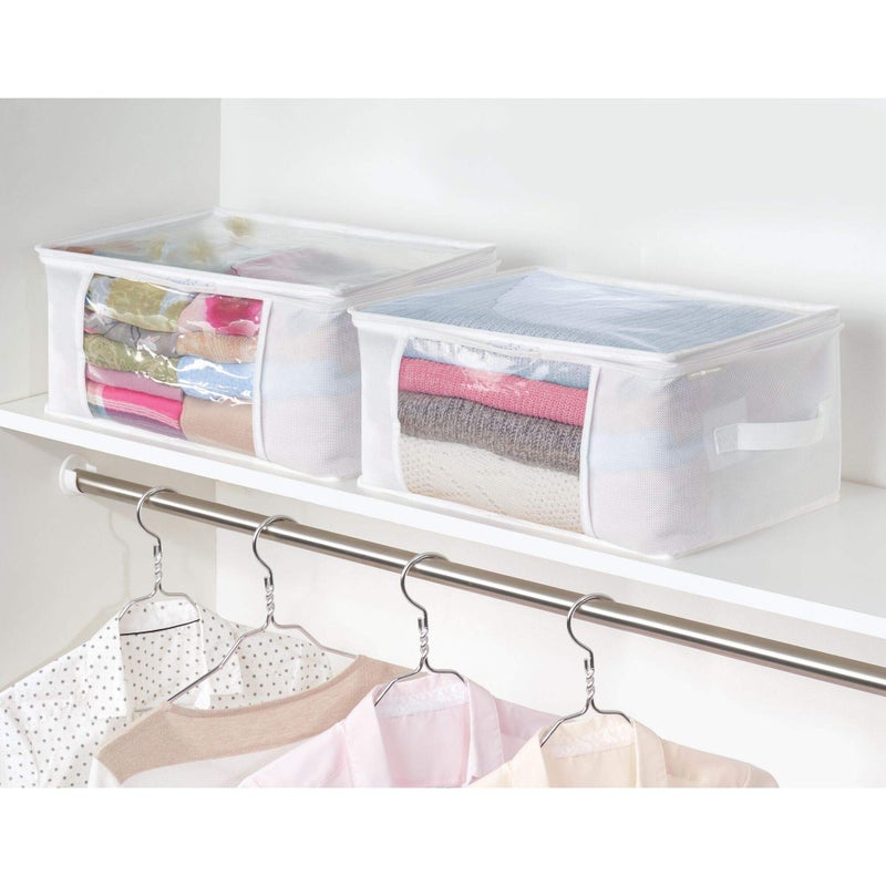 InterDesign iDesign Fabric Storage Zipper Bag-Medium, 16"" x 12"" x 8"", Set of 2, Standard 2 Count - Image 3